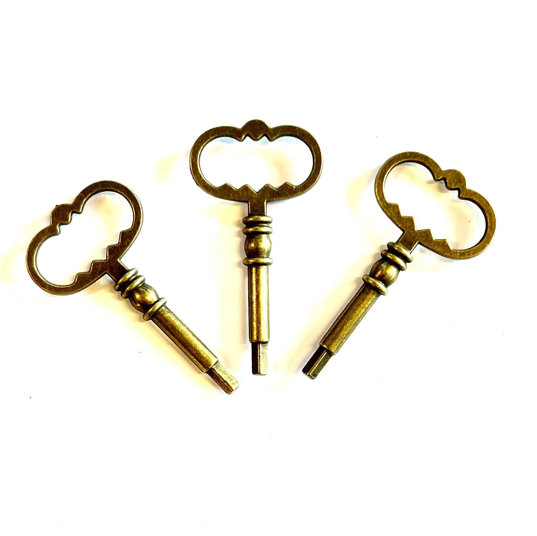 Steampunk Mini Schlüssel, 4er Set, bronzefarben für den Bastler