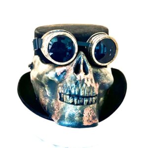 Steampunk Zylinder Geert mit Totenkopf-Maske