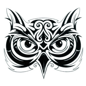 Steampunk Tattoo Tribal Eule