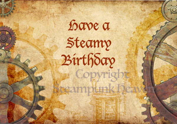 Steampunk Glückwunschkarten-Set James