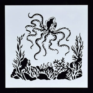 Steampunk Schablone Octopussi