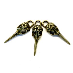 Steampunk Vogelschädel bronze