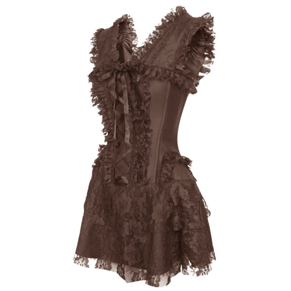 Steampunk Damen Korsettkleid Leslie - nur noch in Größe 42 (32") – Bild 3