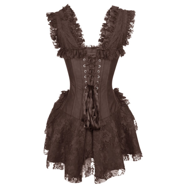 Steampunk Damen Korsettkleid Leslie - nur noch in Größe 42 (32") – Bild 2
