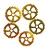 Steampunk Zahnrad Set 67, groß, gold