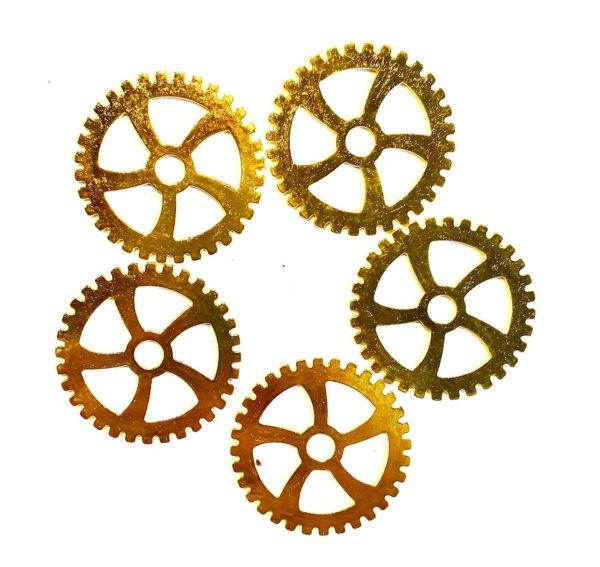 Steampunk Zahnrad Set 67, groß, gold