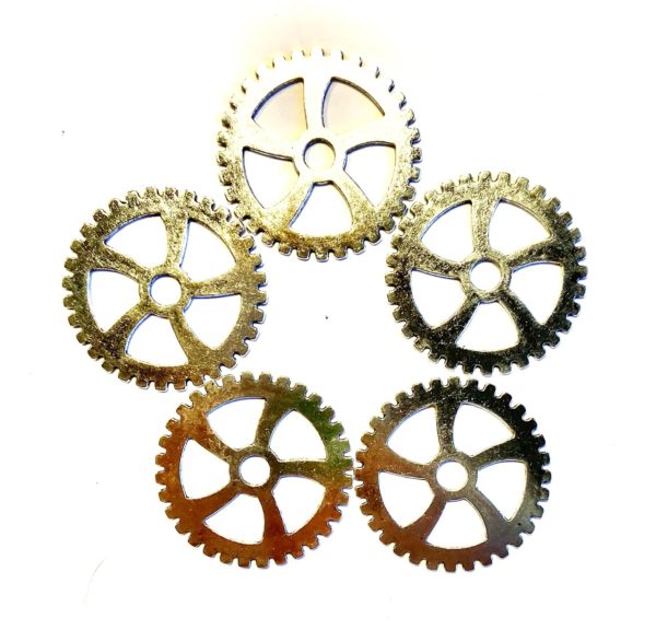 Steampunk Zahnrad Set 70, gross, silber