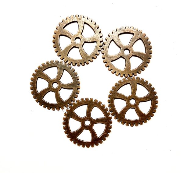 Steampunk Zahnrad Set 81,  kupfer, mittelgross