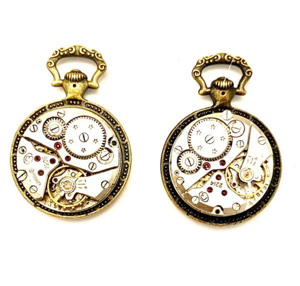 Steampunk Uhr 17, 2er Set