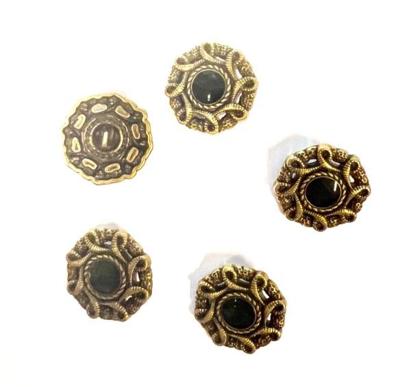 Steampunk Knopf 7, 5er Set, Durchmesser 2,5 cm – Bild 2