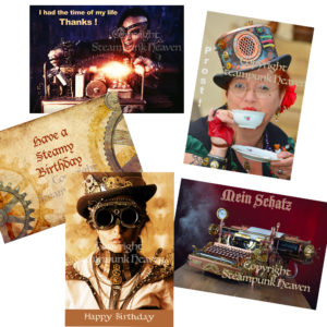 Steampunk Glückwunschkarten-Set Mortimer