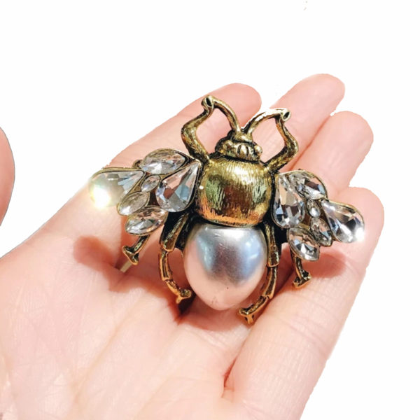 Steampunk Brosche 16 in Form einer Biene