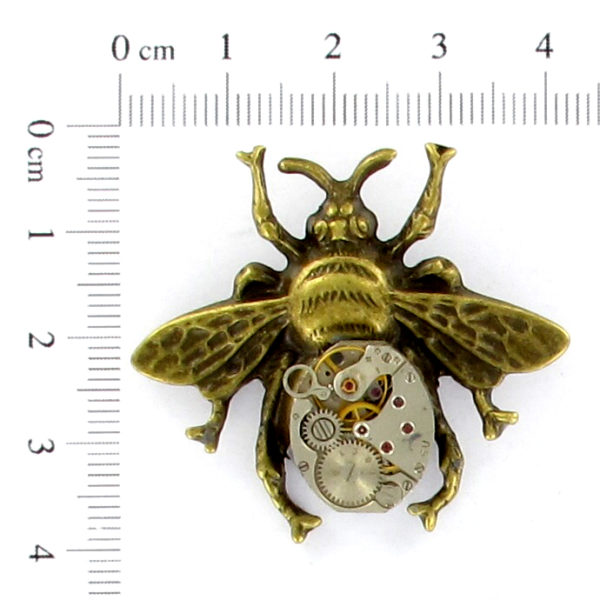 Steampunk Kettenanhänger Uhrwerk-Biene