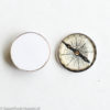 Steampunk Hartglas Cabochon Kompass