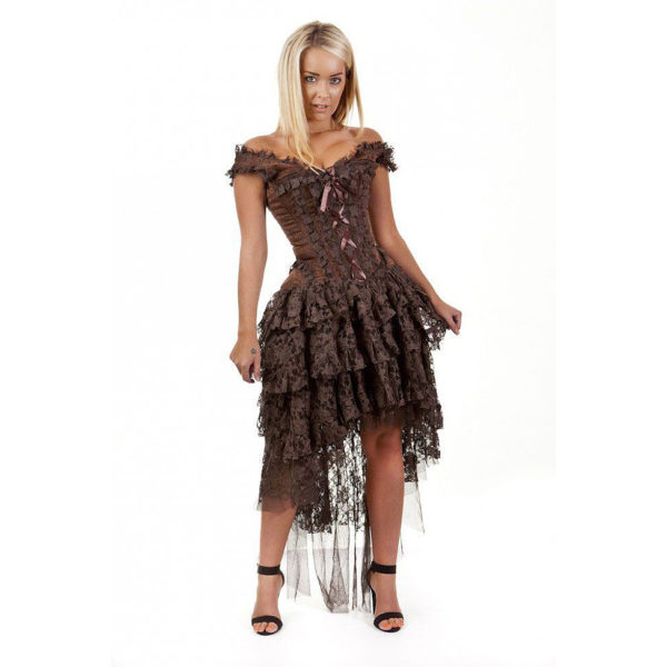 Steampunk Damen Korsettkleid Ruby
