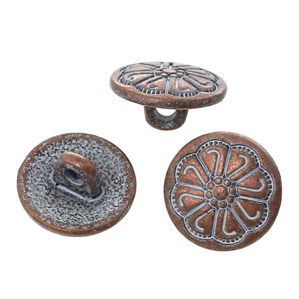 Steampunk Knopf-Set 12, 5er Set – Bild 2