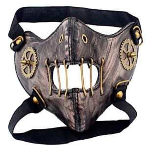 Steampunk Gesichtsmaske Hannibal besteht aus braunem
