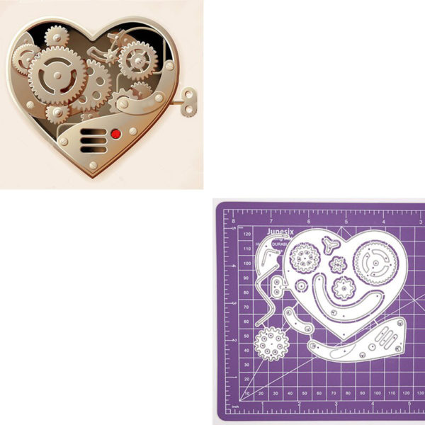 Steampunk Stanzschablone Herz